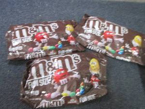 lot 225 image: 3- 10.53 oz M&Ms Fun Size...