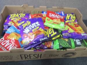 lot 236 image: Flat of Assorted Snacks ...