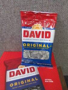 lot 239 image: 24- 1.75 oz David Original Salted &...