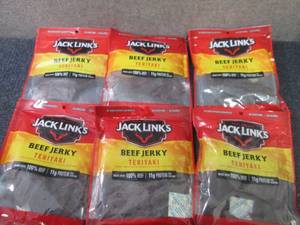 lot 264 image: 6- 3.25 oz Jack Links Teriyaki Beef...