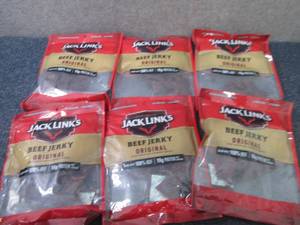 lot 270 image: 6- 3.25 oz Jack Links Original Beef...