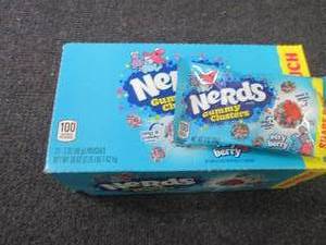lot 277 image: 12- 3 oz  Nerds Very Berry Gummy Cl...