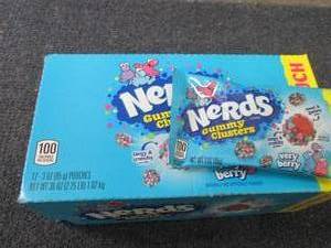 lot 279 image: 12- 3 oz  Nerds Very Berry Gummy Cl...