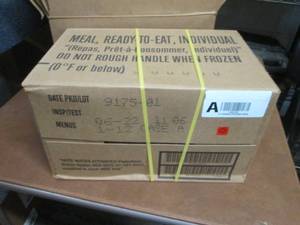 lot 433 image: Sealed Case of 12 MREs Meal Ready ...