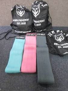 lot 465 image: 3 Sets Gym Wolf Resistance Bands...