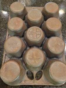 lot 37 image: Griswold Wagner Cast Iron Muffin Pan
