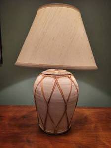 lot 77 image: Wicker Wrapped Table Lamp.