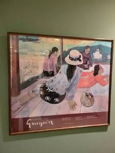 lot 80 image: 1988 Gauguin Museum Framed Poster The Siesta 1894