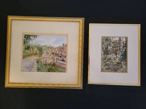 lot 96 image: 2 Original Watercolor Paintings.