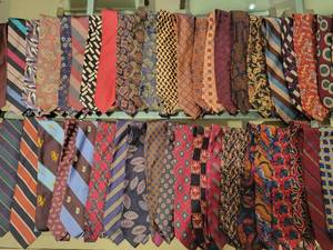 lot 107 image: A lot of 49 Neck Ties Jerry Garcia, Polo, Joseph Abboud, Calvin Klein, Hugo Boss etc.