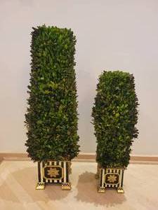 lot 142 image: Two MacKenzie Childs Topiary Obelisks.