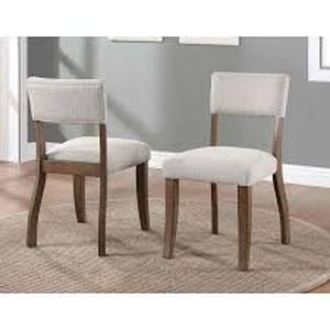 lot 12 image: Steve Silver Wade Cream Fabric Side Chair Set of 2   Customer Returns See Pictures