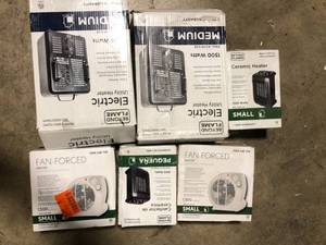 lot 5 image: Lot of Assorted Portable Heaters Various Models and Conditions Customer Returns See Pictures