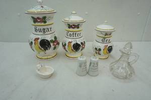 lot 400 image: vintage ceramic canister set