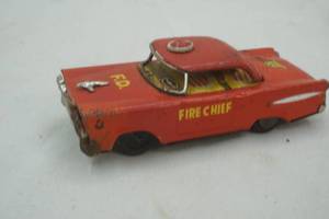 lot 408 image: vintage metal fire chief car