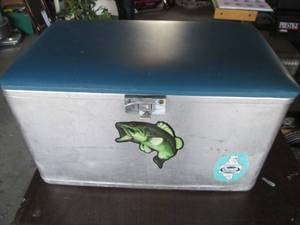 Vintage Metal Cooler with cushioned...