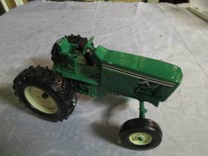 Vintage die cast Ertl toy green tra...