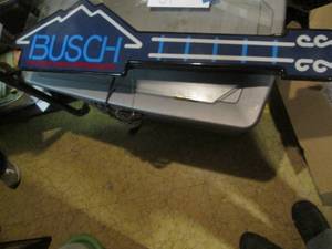 Guitar shaped lighted Busch Beer Br...