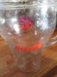 Vintage Glass Coca-Cola pitcher...