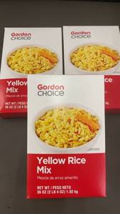 HI 2 - Set of 3 Gordon Choice Yellow Rice Mix - 36 oz Each