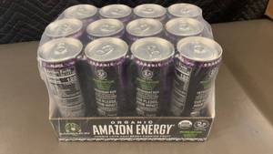 Pack of 12 Organic Amazon Energy Drinks - Acai Berry Passion Fruit