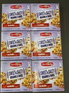 ID 4 - Box of 6 Varieties of Sweet & Salty Granola Bars - Almond Flavor