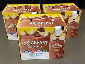 2 back - Lot of 18 Carnation Breakfast Essentials Light Start Nutritional Drinks - Rich Milk Chocolate