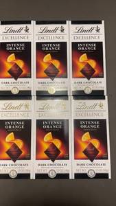 GA 2 - Set of 6 Lindt Excellence Intense Orange Dark Chocolate Bars (3.5 oz each)