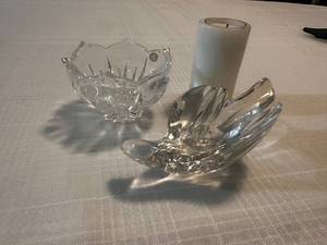 Crystal Bowl Set Decorative Display