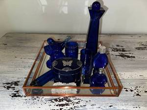 Vintage Cobalt Blue Glass Collection