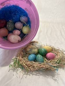 Colorful Marble Stone Eggs Collection