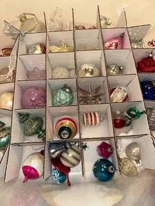 Vintage Glass Christmas Ornaments Lot