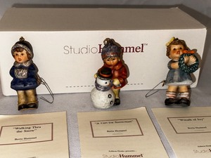 Studio Hummel Set of Three Christmas Ormaments