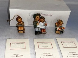 Studio Hummel Set of Three Christmas Ormaments