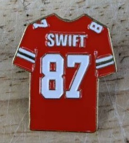 lot 29J image: 6 Brand New Taylor Swift Kansas City Chiefs Travis Kelce NFL Football Jersey Pins N