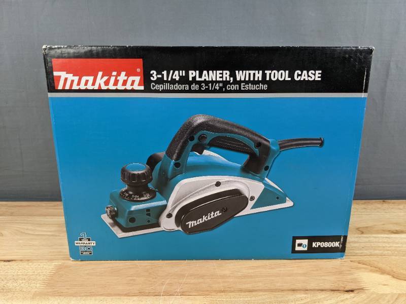lot 10A image: Brand New Makita 6.5 Amp 3-14 in. Corded Handheld Planer Kit with Blade Set & Hard Case $219 Retail O