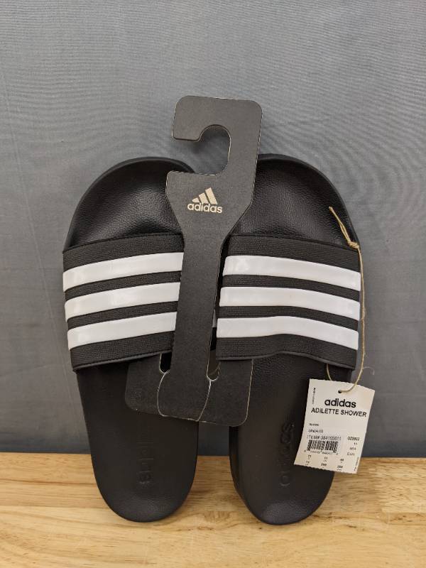 lot 48C image: Brand New Adidas Adilette Shower Cloudfoam Slides Mens Size 11 L