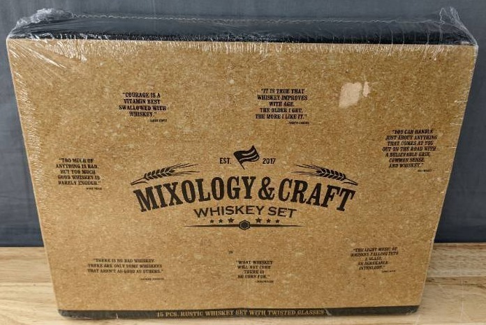 lot 13B image: Brand New Mixology & Craft Whiskey 15 Piece Set L