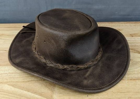 lot 15D image: New Minnetonka Fold Up Smokey Tan Hat Unisex Large $64.95 Retail N
