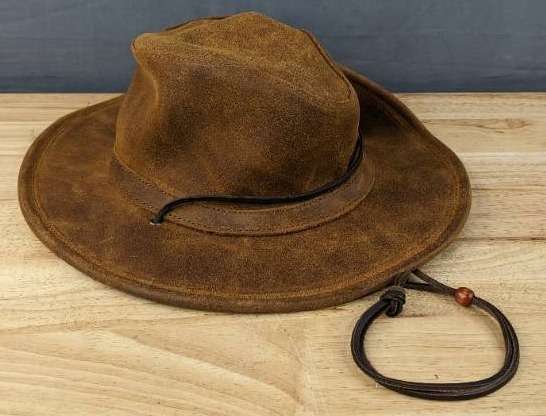 lot 40D image: Brand New Minnetonka The Aussie Brown Hat Womens Medium $64.95 Retail N