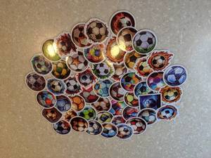 lot 409 image: 50 Total Brand New Soccer Stickers P
