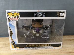 lot 85F image: Brand New Funko Rides Marvel Studios Black Panther Wakanda Forever Shuri in Sunbird #110 Figure V