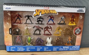 lot 49 image: New Jada Marvel Spider-Man Nano MetalFigs Mini-Figure Wave 8, 18 Pack N