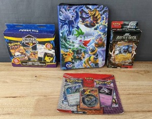 lot 46 image: Brand New Pokmon Trading Card Game Mystery Power Box, Lucario Ex Pokmon Ex Battle Deck, Pokmon TCG RevavroomArmarougeHoundstone Foil Cards with Booster Packs and Card Binder W