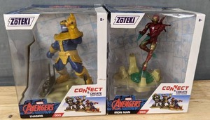 lot 192 image: Zoteki Marvel Avengers Figurines Thanos and Iron Man $50 Retail N