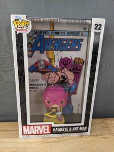 lot 45F image: Brand New Funko Pop Marvel Avengers Comic Covers Hawk-Eye & Antman #22 Figure V