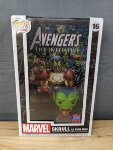 lot 71F image: Brand New Funko Pop Marvel Avengers Comic Covers Skrull as Iron Man #16 Figure V