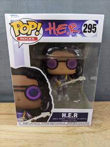lot 108F image: Brand New Funko Pop Rocks H.E.R. #295 Figure V
