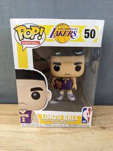 lot 124F image: Brand New Funko Pop NBA Los Angeles Lakers Basketball Lonzo Ball #50 Figure V