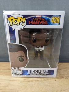 lot 62F image: Brand New Funko Pop Captain Marvel Nick Fury #428 Figure V
